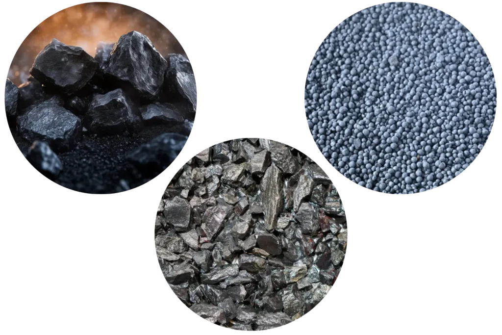 coal,Iron ore and Sponge Iron